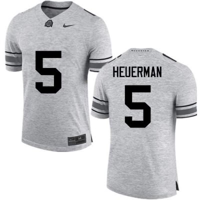 NCAA Ohio State Buckeyes Men's #5 Jeff Heuerman Gray Nike Football College Jersey JXJ6345YK